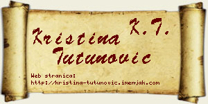 Kristina Tutunović vizit kartica
